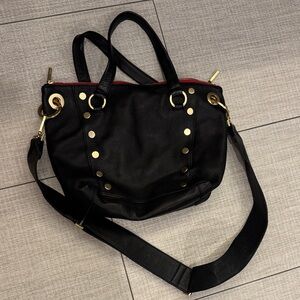 Hammitt Black Shoulder Bag with Gold Accents